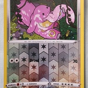 Lickitung Pokémon Card with Pink and Yellow Design